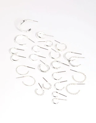 Silver Hoop Earring 12-Pack