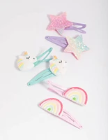 Kids Rainbow Unicorn Snap Clips