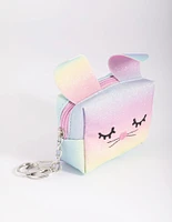 Kids Rainbow Bunny Purse Keyring