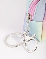 Kids Rainbow Bunny Purse Keyring