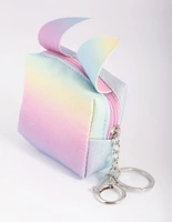 Kids Rainbow Bunny Purse Keyring