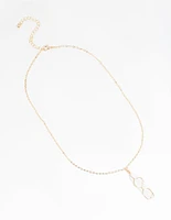 Gold Moonstone Shard Necklace