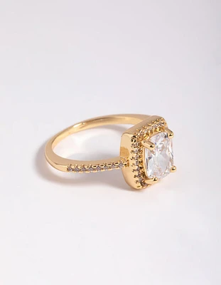 Gold Cubic Zirconia Ring