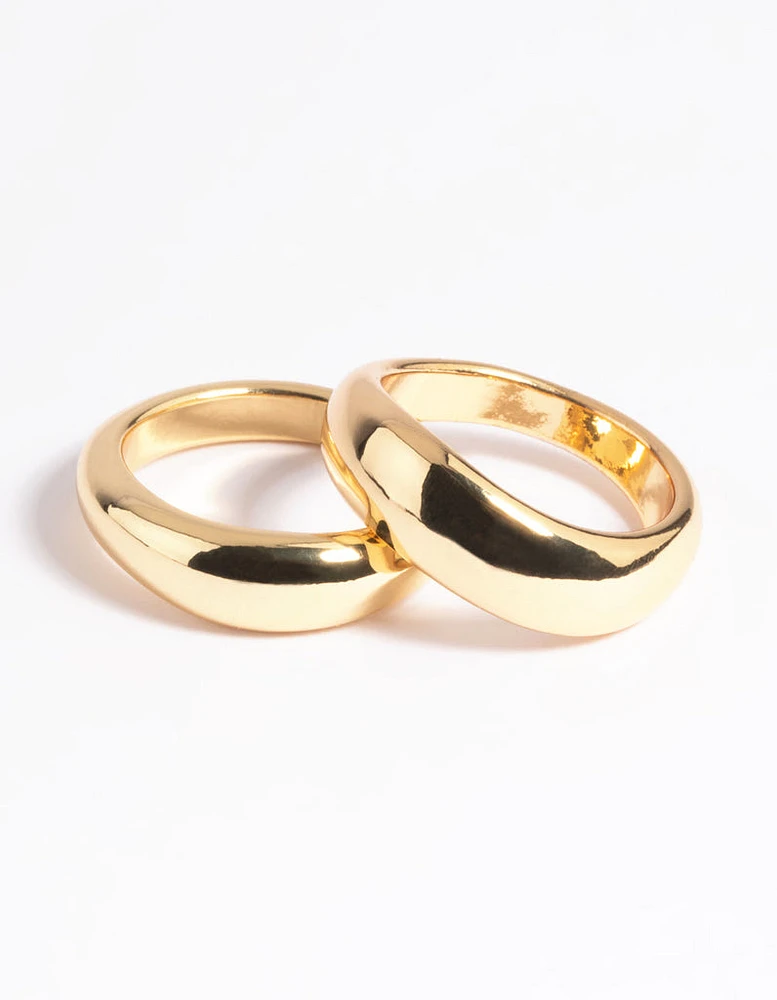 Gold Plated Ring Set