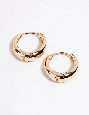 Gold Huggie Hoop Earrings