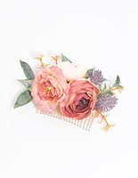 Gold Rose Flower Comb