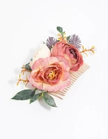 Gold Rose Flower Comb