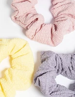 Colourful Textured Scrunchies