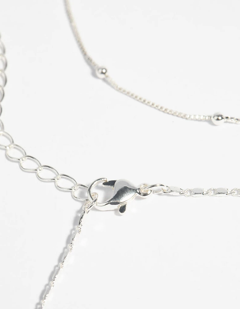 Silver Plated Dainty Anklet Pack