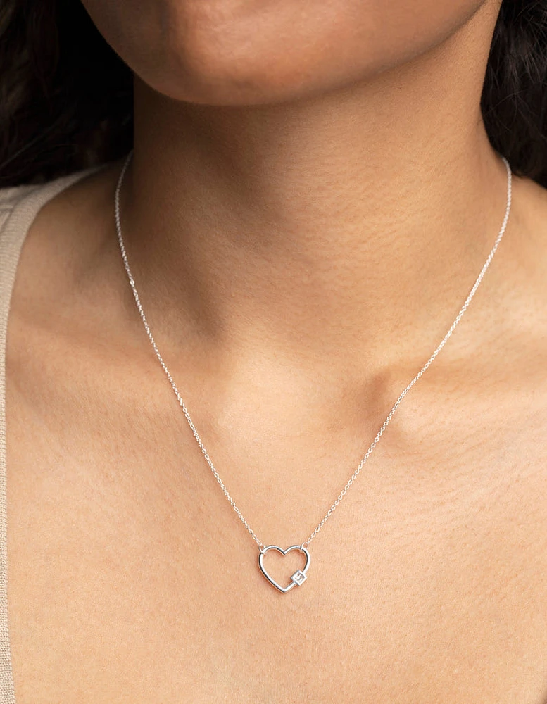 Sterling Silver Heart Pendant Necklace