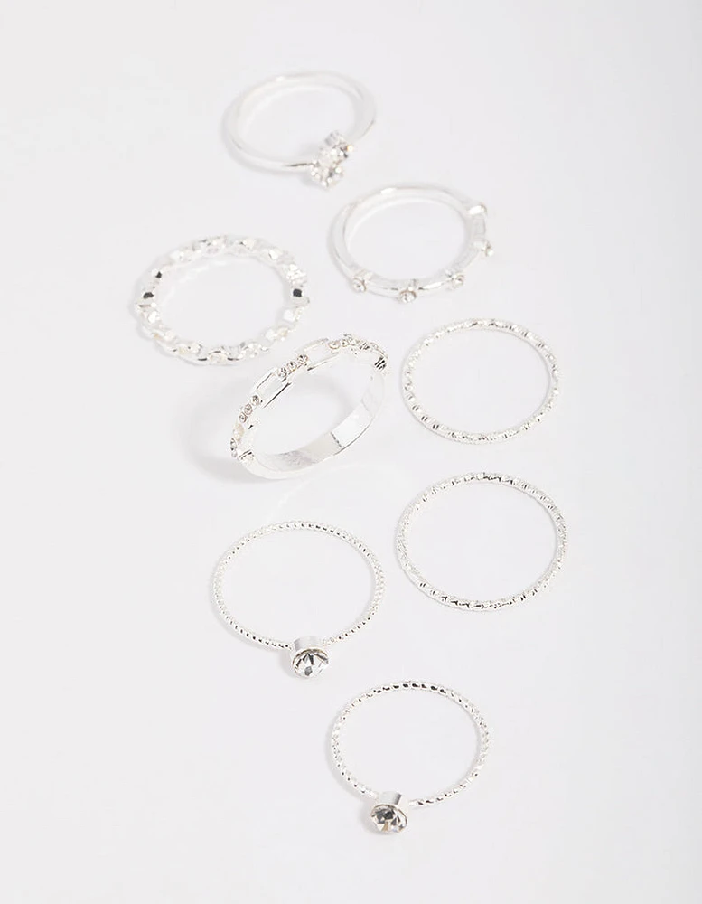 Diamante Chain Ring Stack Pack