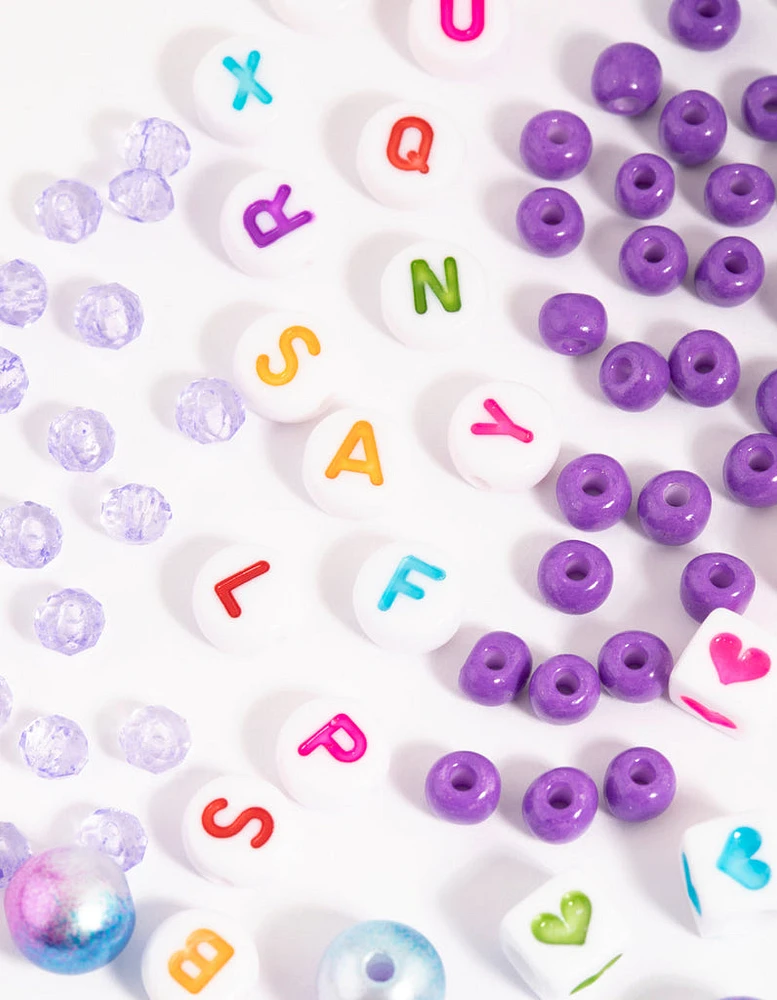 Purple Hearts Make Your Own Bead Kit