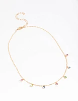 Gold Dainty Droplet Necklace