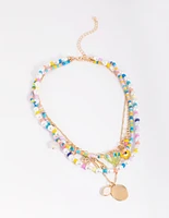 90s Colourful Beaded Necklace