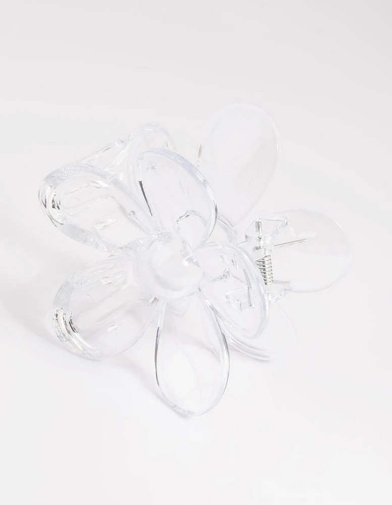 90s Clear Daisy Flower Claw Clip