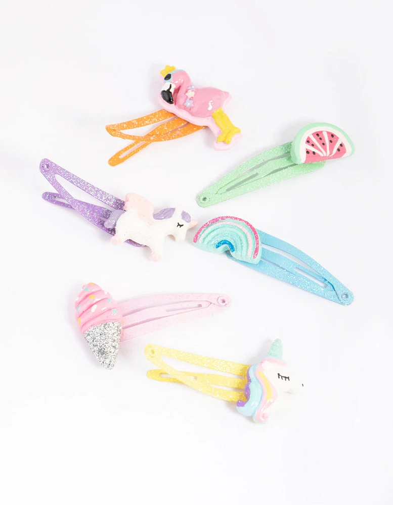 Rainbow Summer Fun Snap Clips