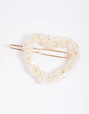 Kids Bead Heart Clips