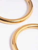 Gold Plated Stainless Steel Chunky Hoop Earrings