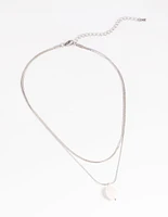 Surgical Steel Snake Chain & Freshwater Pearl Necklace