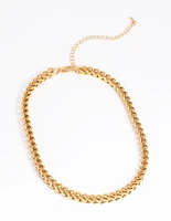 Gold Plated Surgical Steel Statement Chain Necklace