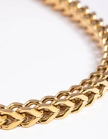 Gold Plated Surgical Steel Statement Chain Necklace