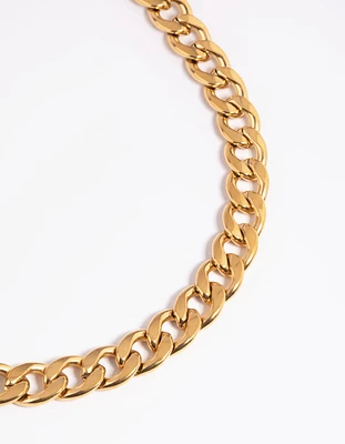 Gold Plated Stainless Steel Chunky Chain Necklace