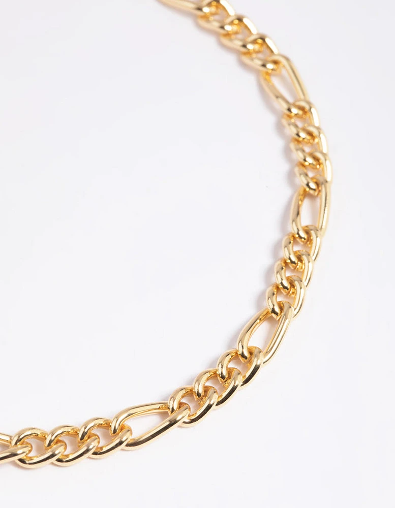 Gold Plated Figaro Chain Anklet