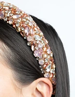 Pink Mixed Stone Headband