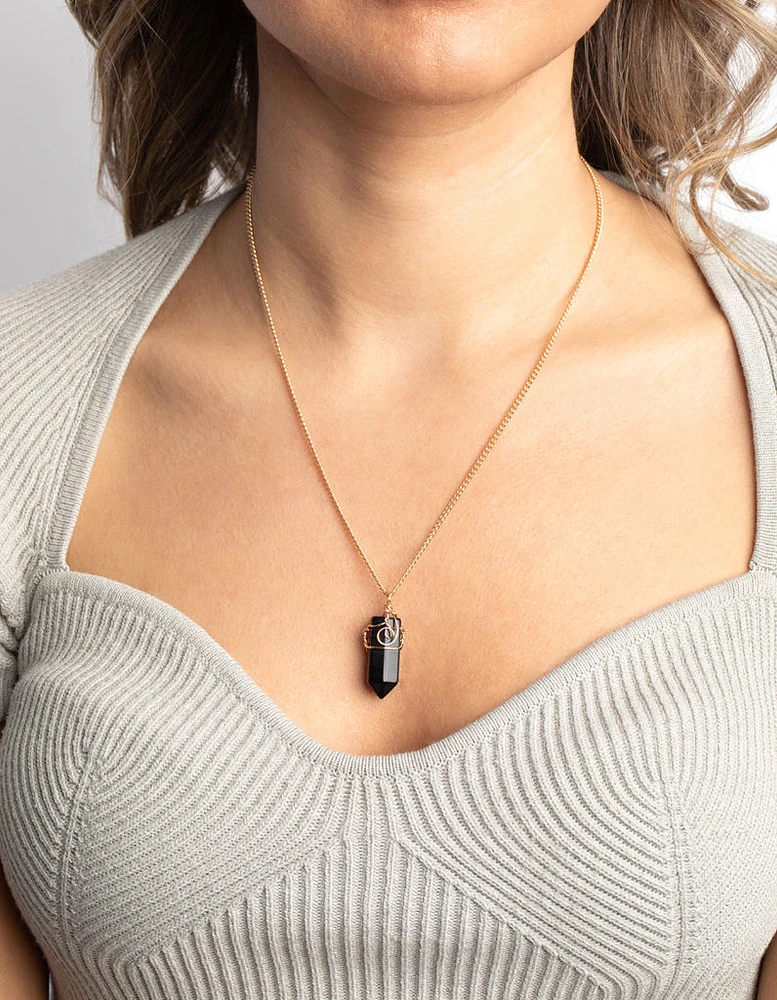 Black Onyx Shard Necklace