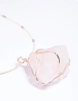 Rose Quartz Statement Necklace