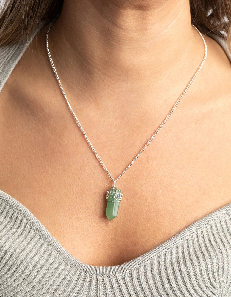 Green Aventurine Shard Necklace