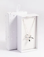 Silver Bubble Dog Necklace Giftbox