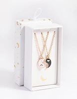 Gold Heart Yin Yang Necklace Pack