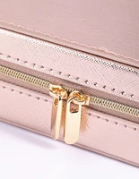 Rose Gold Faux Leather Iridescent Jewellery Box