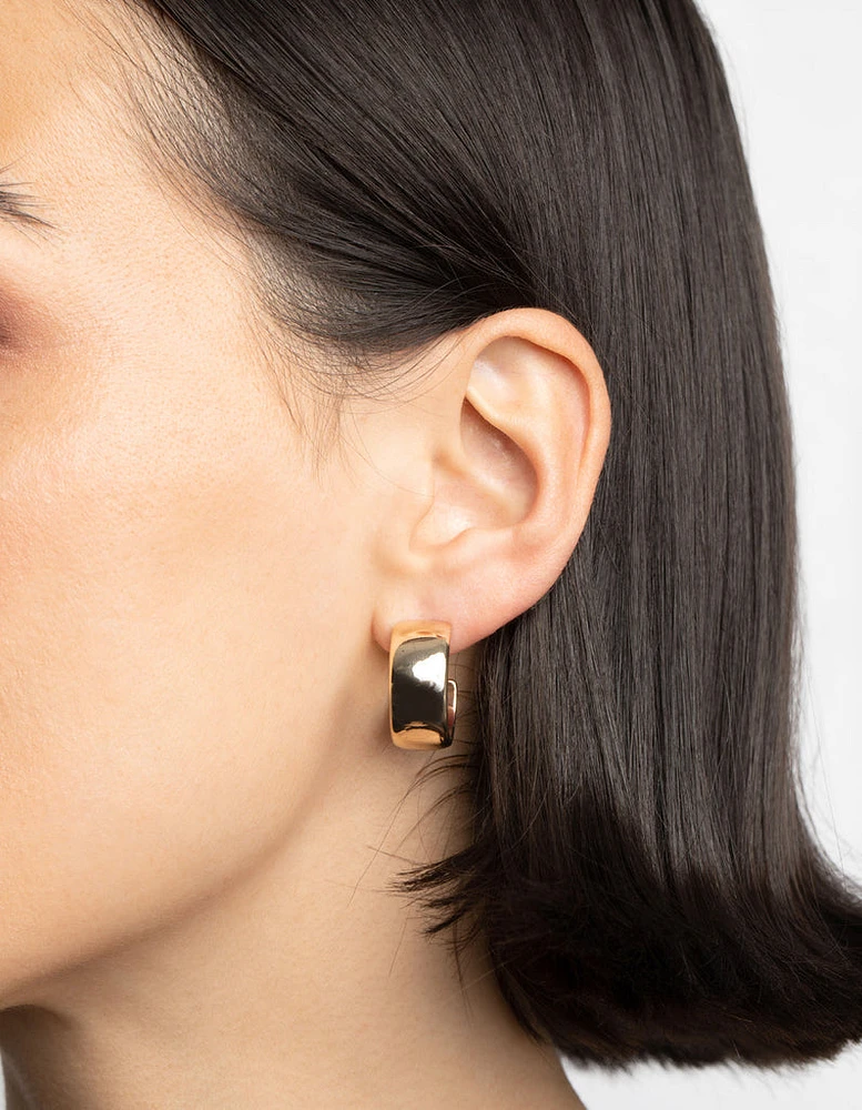 Gold Chunky Hoop Earrings