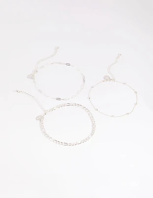 Silver Chain Anklets