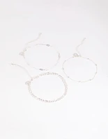 Silver Chain Anklets