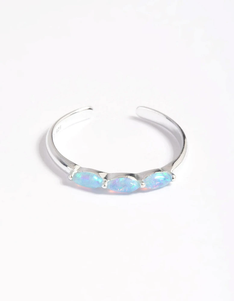 Sterling Silver Blue Opal Ring