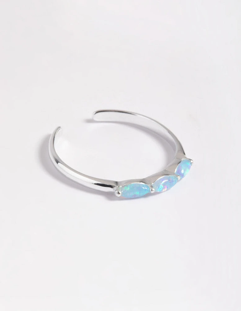 Sterling Silver Blue Opal Ring