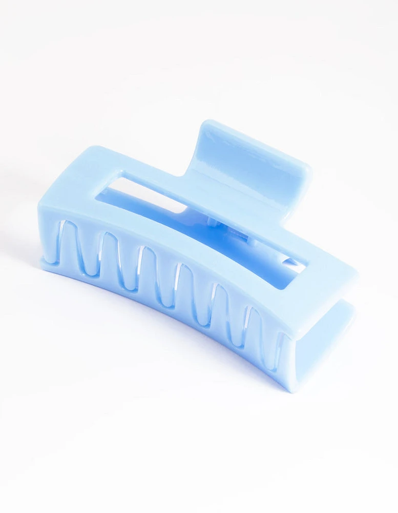 Blue Box Shaped Hair Claw Clip