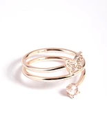 Rose Gold Butterfly Wrap Ring