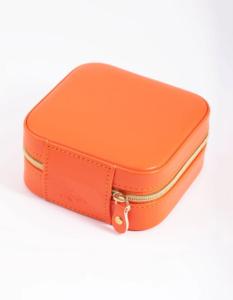 Square Orange Jewellery Box