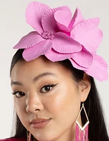 Pink Faux Leather Petal Headband