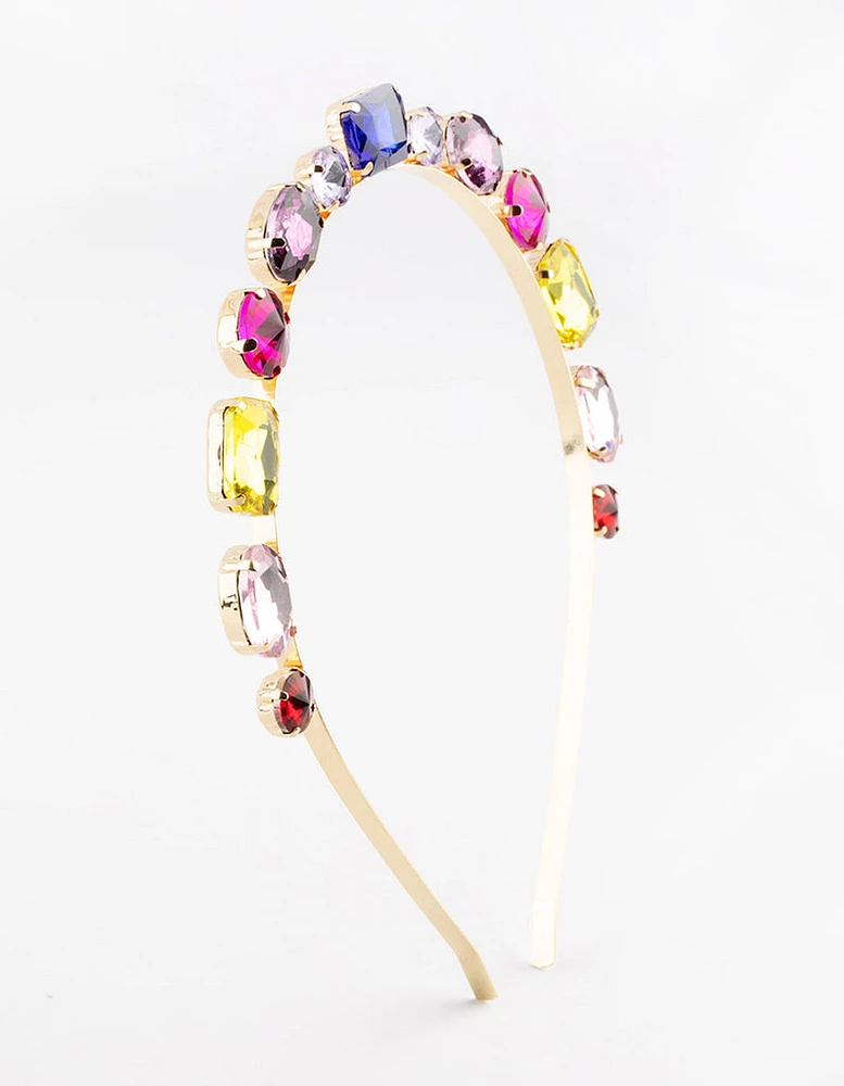 Embellished Multi Faceted Stone Headband