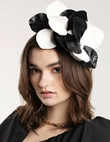 Black & White Faux Leather Petal Headband