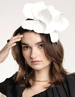 White Faux Leather Petal Headband