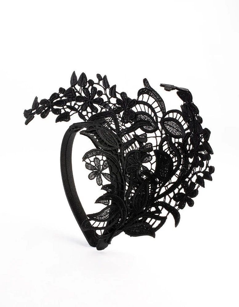 Black Lace Sculptured Fascinator