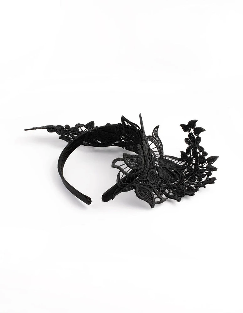 Black Lace Sculptured Fascinator