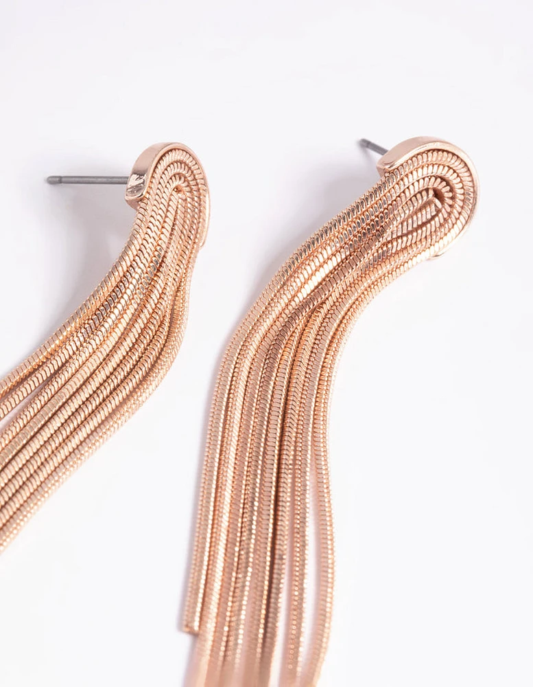 Rose Gold Mini Waterproof Cupchain Earrings