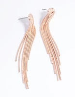 Rose Gold Mini Waterproof Cupchain Earrings